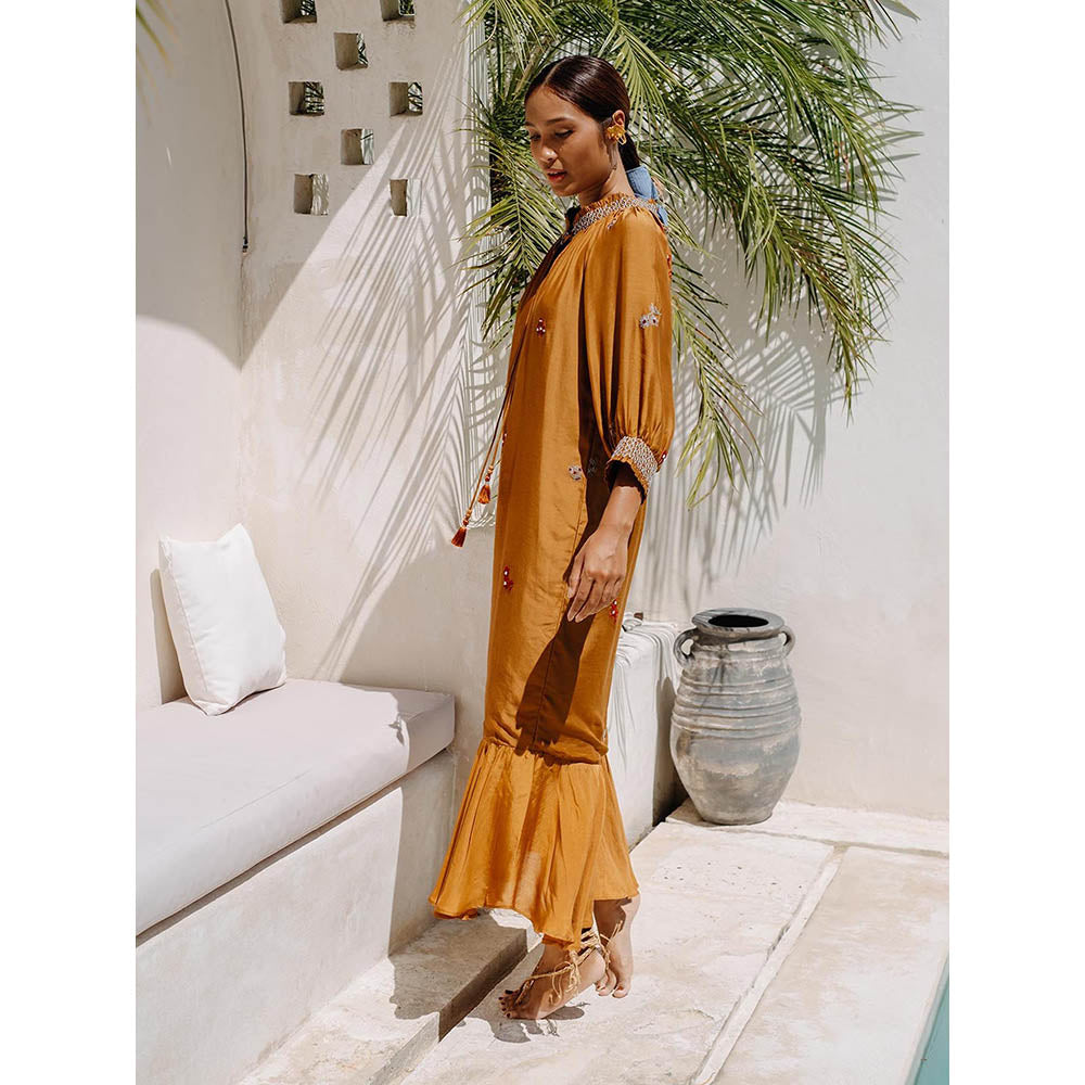 Auruhfy Terra Embroidered Dress
