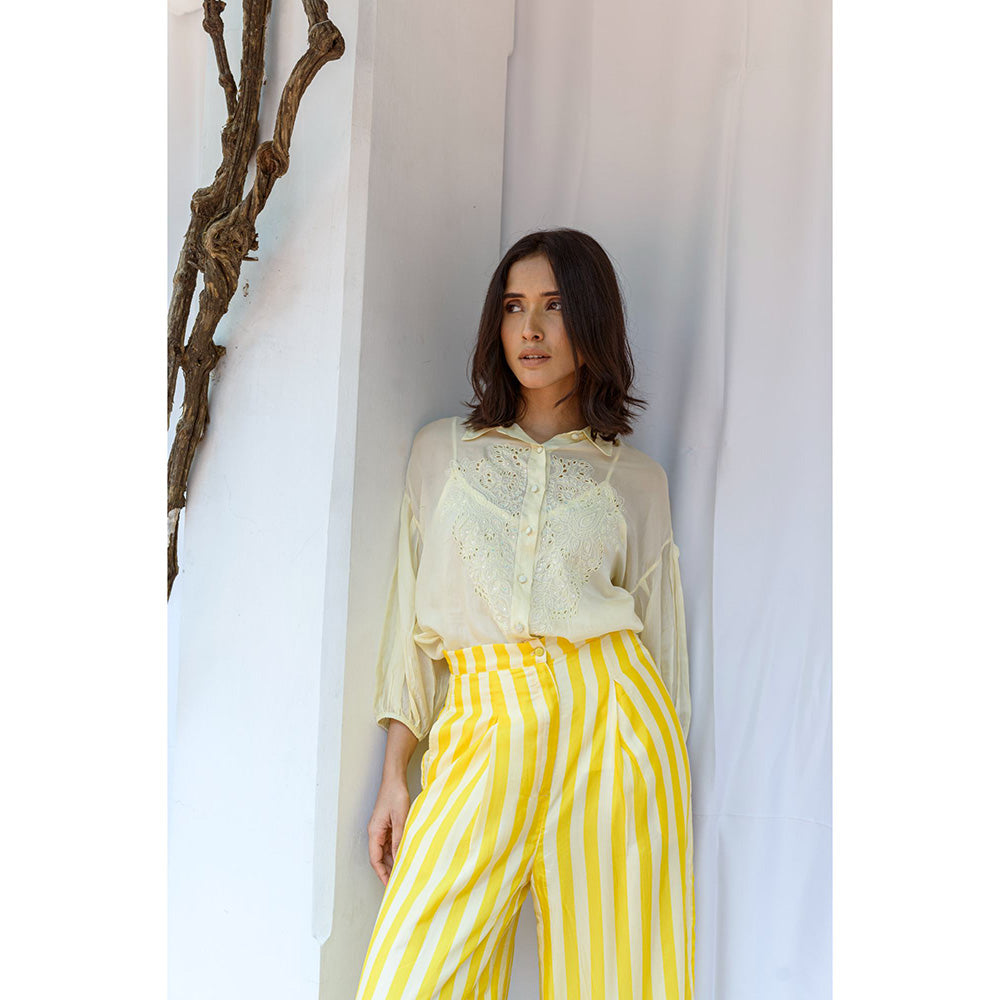 AYAKA Gwen Yellow Oversized Shirt (Set of 2)