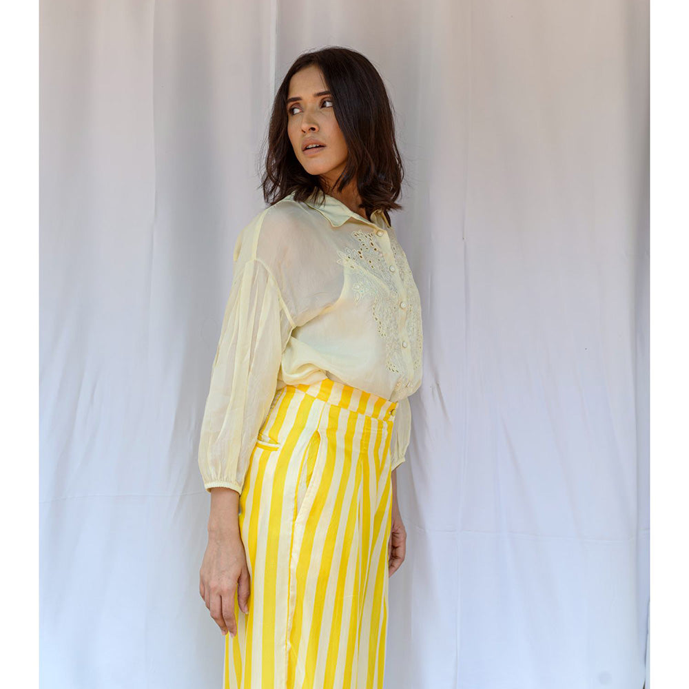 AYAKA Gwen Yellow Oversized Shirt (Set of 2)