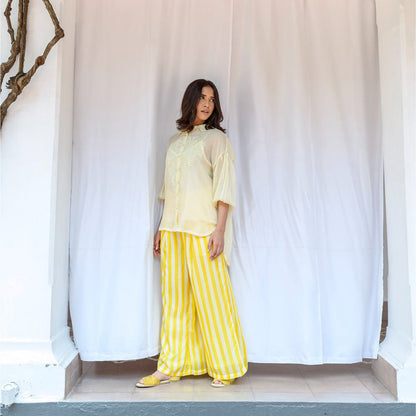 AYAKA Gwen Yellow Oversized Shirt (Set of 2)