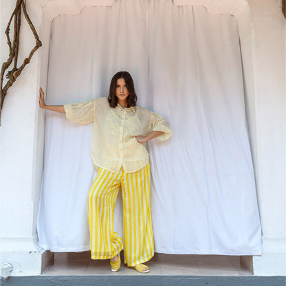 AYAKA Gwen Yellow Oversized Shirt (Set of 2)