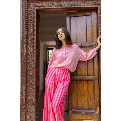 AYAKA Gwen Pink Oversized Shirt (Set of 2)