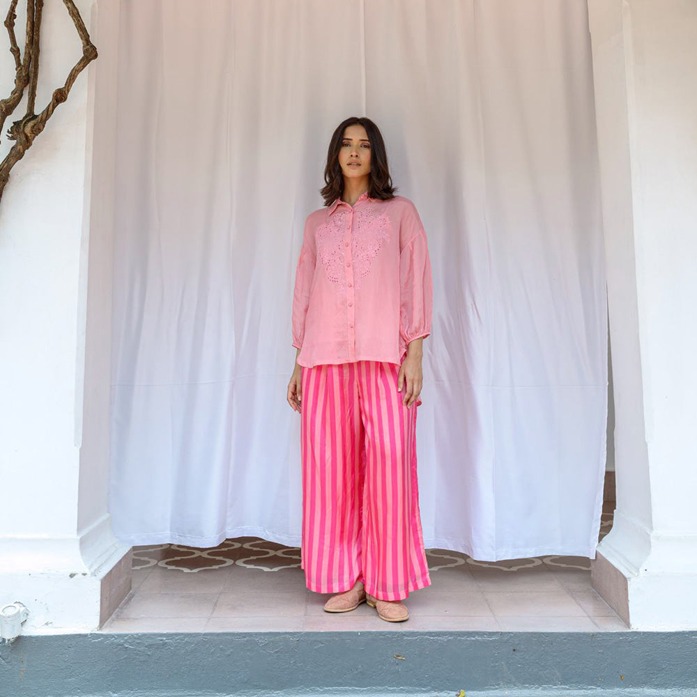 AYAKA Gwen Pink Oversized Shirt (Set of 2)