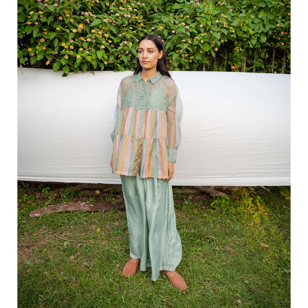 AYAKA Claire Green Tiered Top (Set of 2)