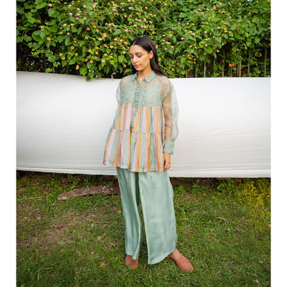 AYAKA Claire Green Tiered Top (Set of 2)
