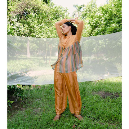 AYAKA Claire Mustard Tiered Top (Set of 2)