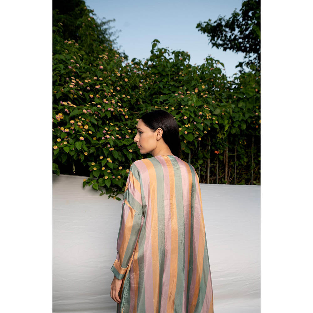 AYAKA Sage Lilac Applique Kurta
