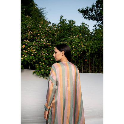 AYAKA Sage Lilac Applique Kurta