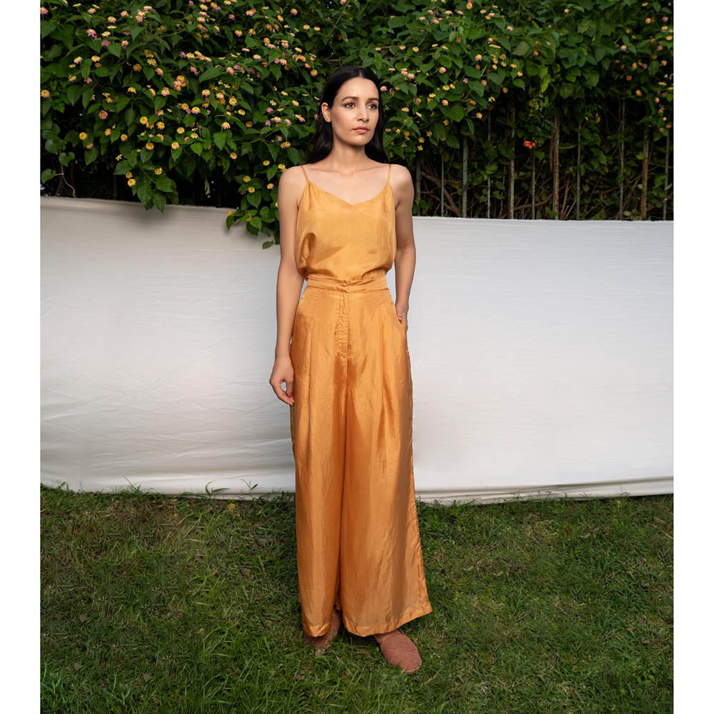AYAKA Jo Mustard Wide Palazzo