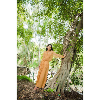 AYAKA Jo Mustard Wide Palazzo