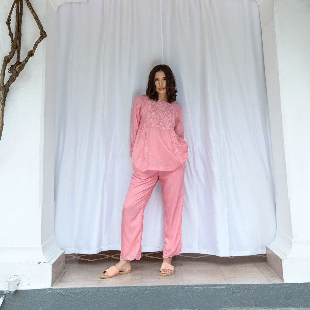 AYAKA Carly Pink Pull On Trousers