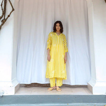 AYAKA Carly Yellow Striper Trousers
