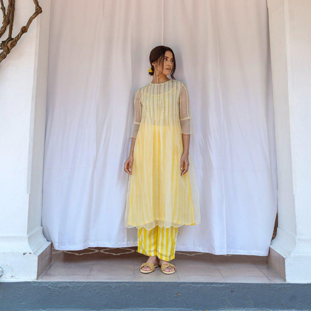 AYAKA Carly Yellow Striper Trousers