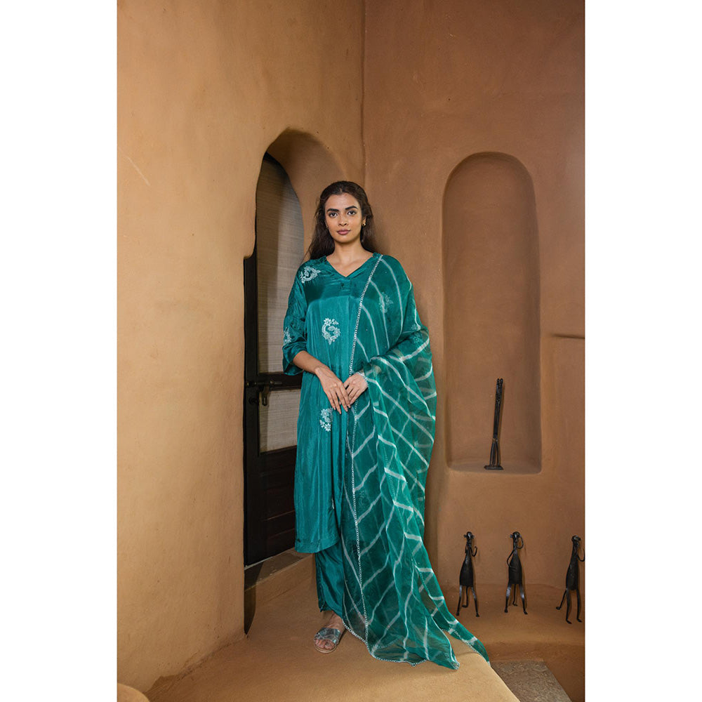 AYAKA Scalloped Leheriya Dupatta