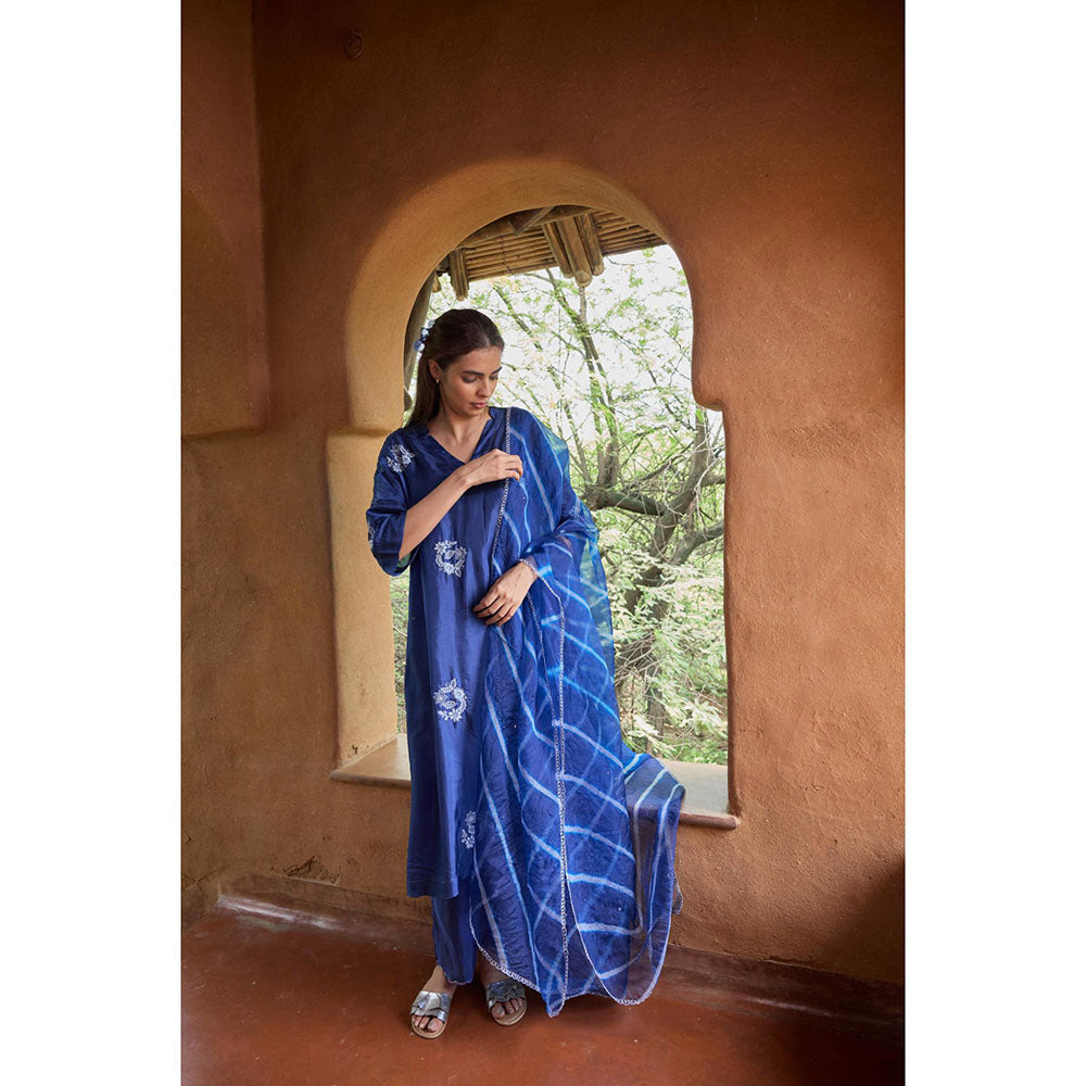 AYAKA Scalloped Leheriya Dupatta