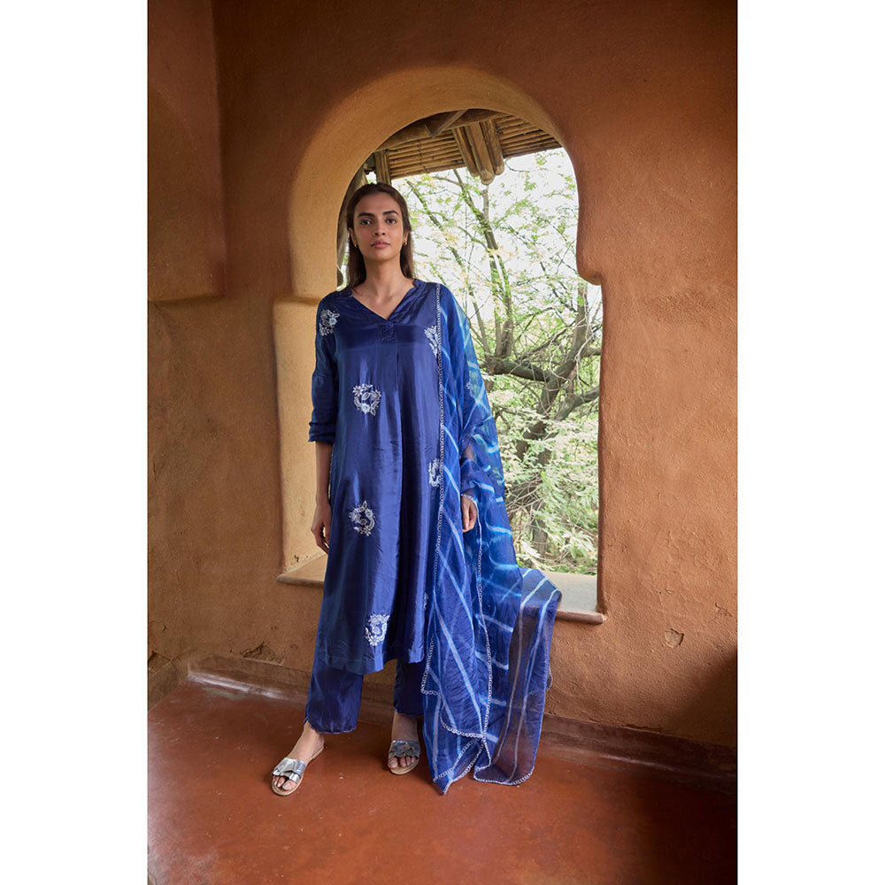 AYAKA Scalloped Leheriya Dupatta