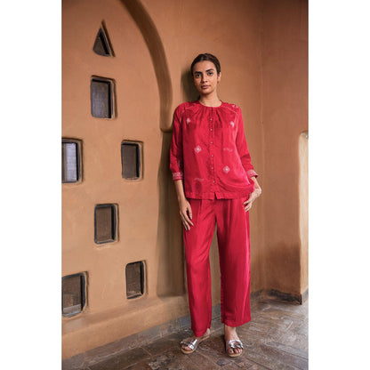 AYAKA Dale Red Front Open Top