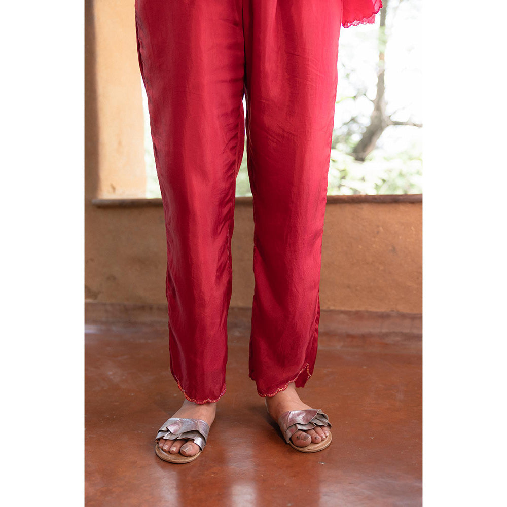AYAKA Carly Red Trousers