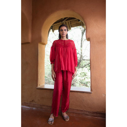 AYAKA Carly Red Trousers