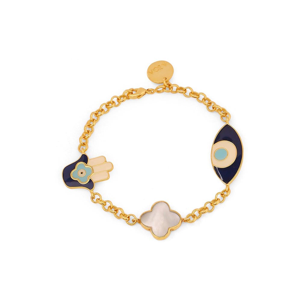 AZGA Blue Nazar Charm Bracelet