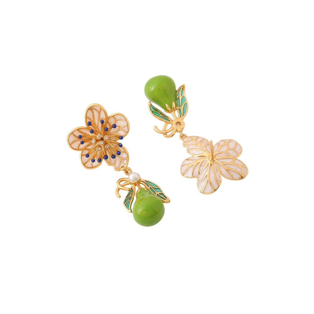 AZGA Green Pear Blossom Earrings