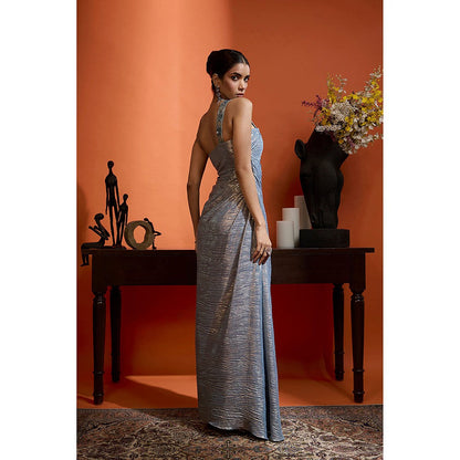 BABITA M Gilded Powder Blue Dress