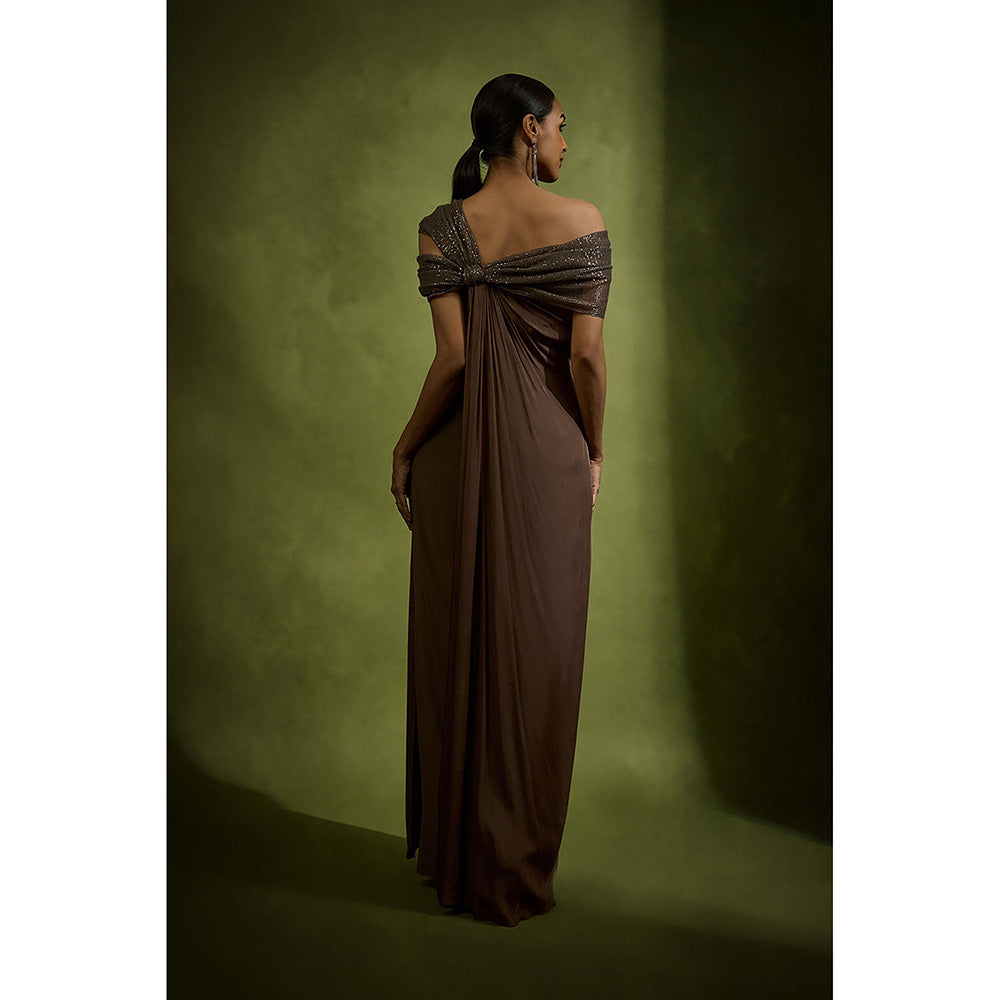 BABITA M Brown Soft Drape Dress