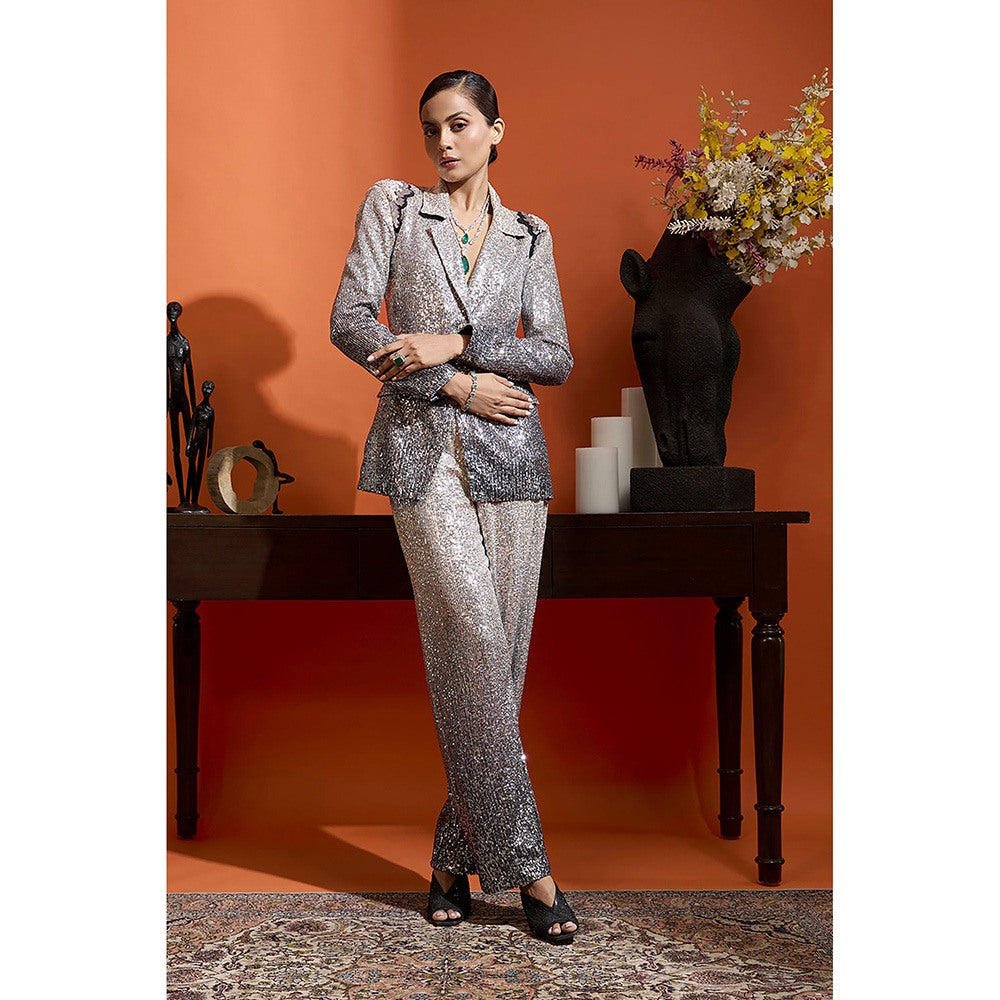 BABITA M Black Ombre Blazer Co-Ord (Set of 2)