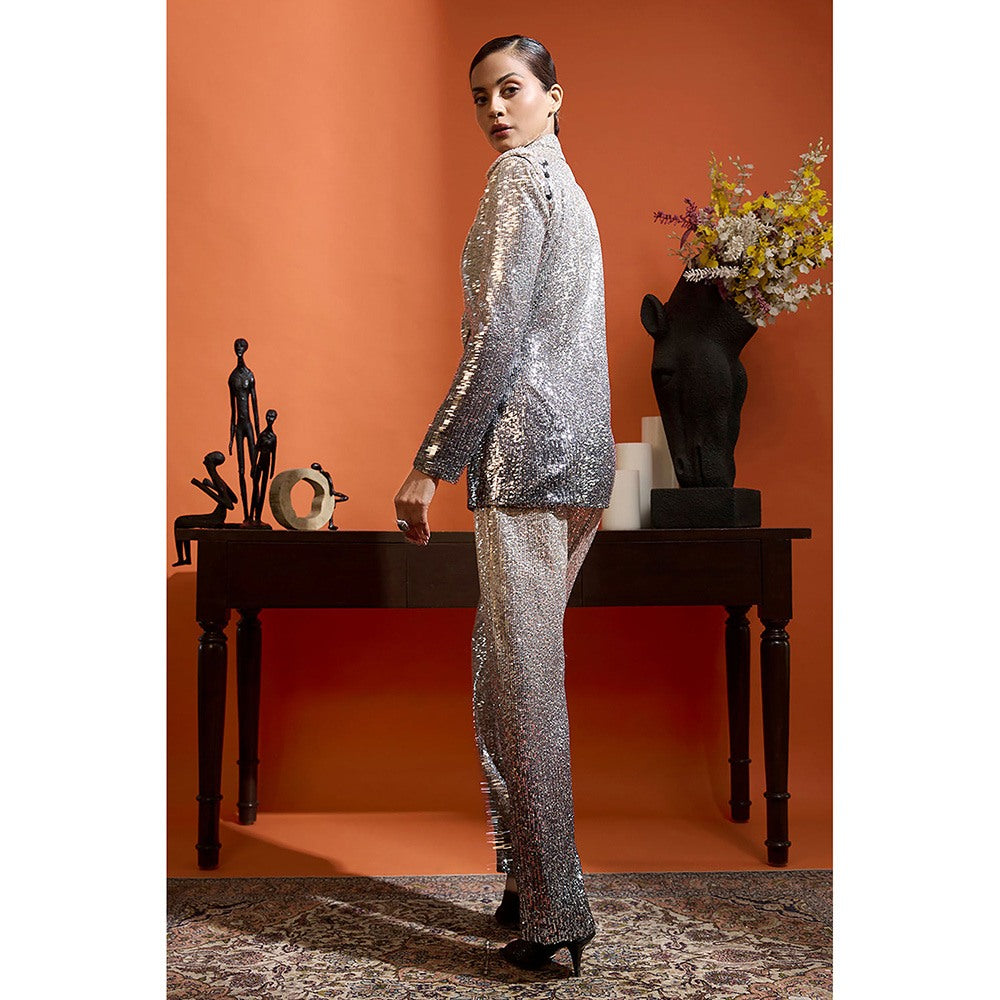 BABITA M Black Ombre Blazer Co-Ord (Set of 2)