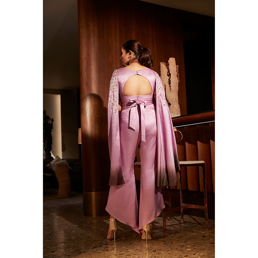 BABITA M Lavender Cowl Jumpsuit with Sleeves