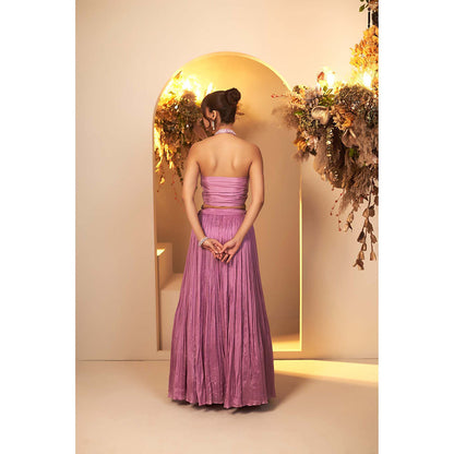 Baidehi Lavender Lehanga with Blouse and Jacket (Set of 3)