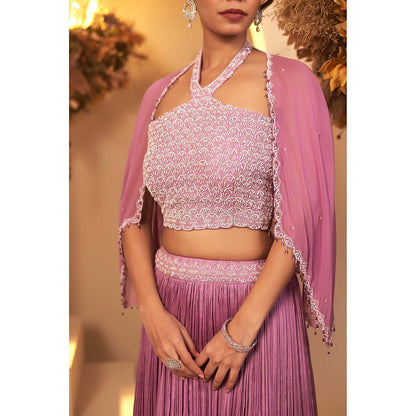 Baidehi Lavender Lehanga with Blouse and Jacket (Set of 3)