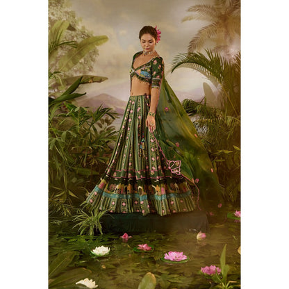 Baise Gaba Padma Lehenga with Blouse & Dupatta (Set of 3)