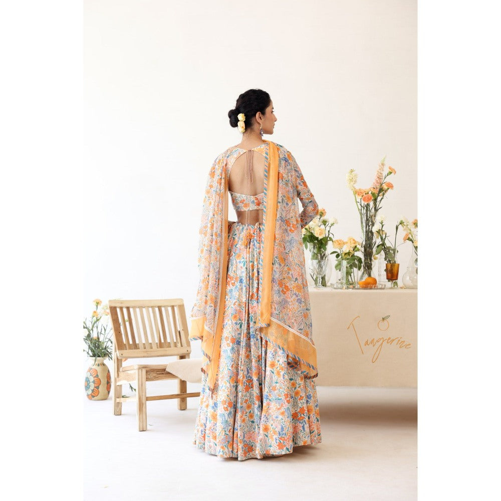 Baise Gaba Sunlit Lehenga Choli and Dupatta (Set of 3)