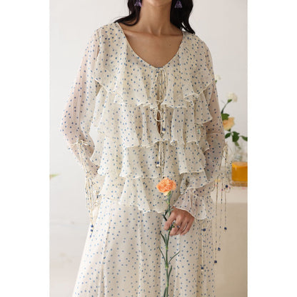 Baise Gaba Glitzy Inner and Top with Palazzo (Set of 3)