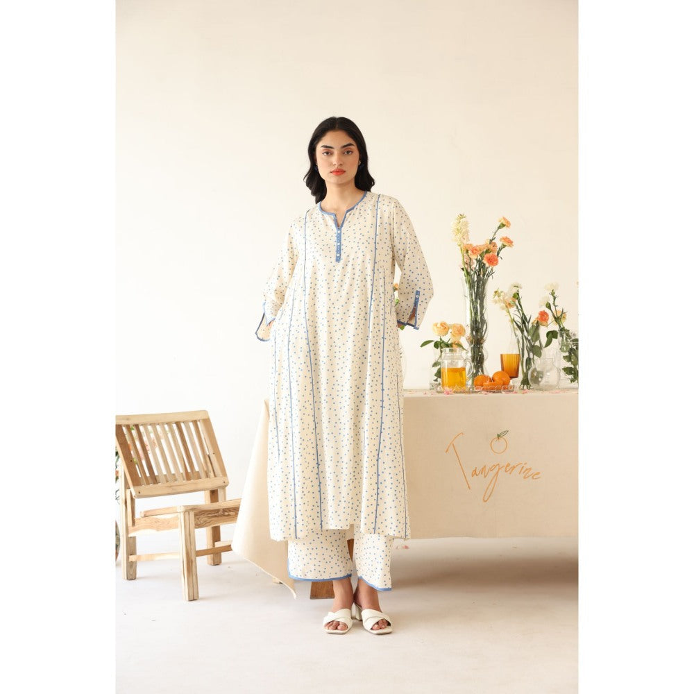Baise Gaba Breeze Polka Dot A-Line Kurta with Pant (Set of 2)