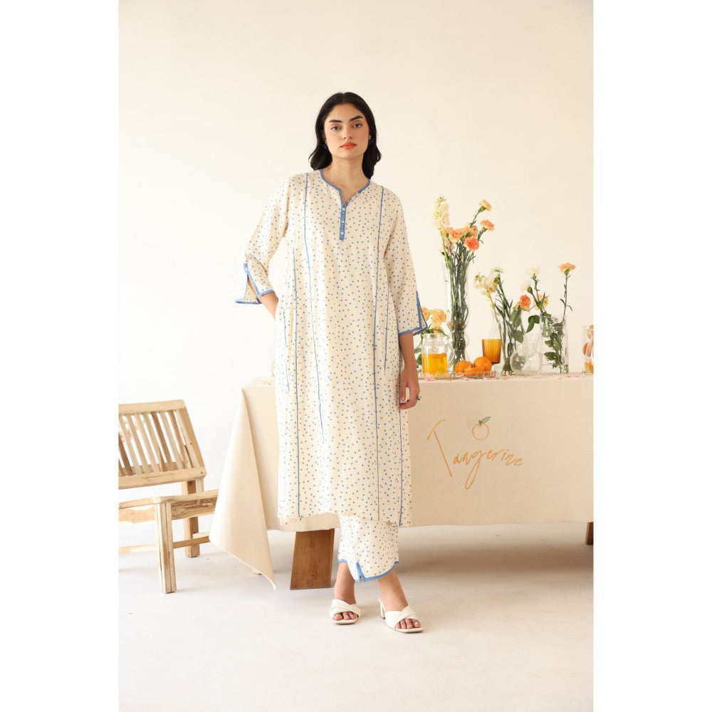 Baise Gaba Breeze Polka Dot A-Line Kurta with Pant (Set of 2)