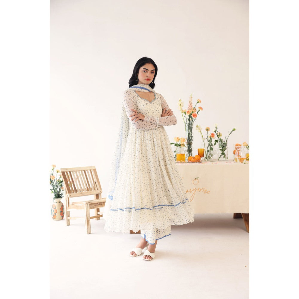 Baise Gaba Off White Polka Dots Pants