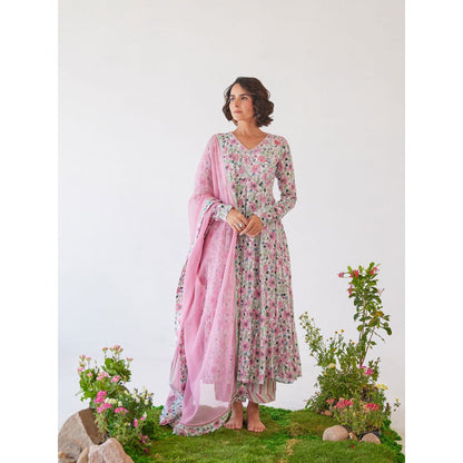 Baise Gaba Multi-Color Floral Printed Sakura Anarkali Kurta