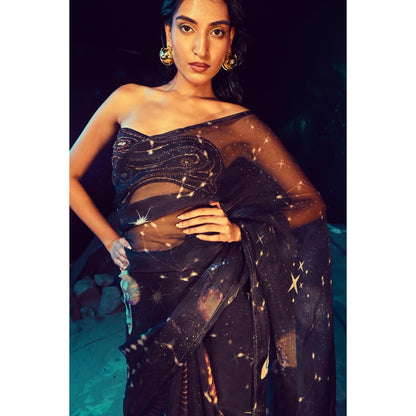 Baise Gaba Lyric Saree with Unstitched Blouse