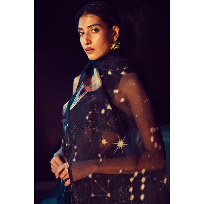 Baise Gaba Lyric Saree with Unstitched Blouse
