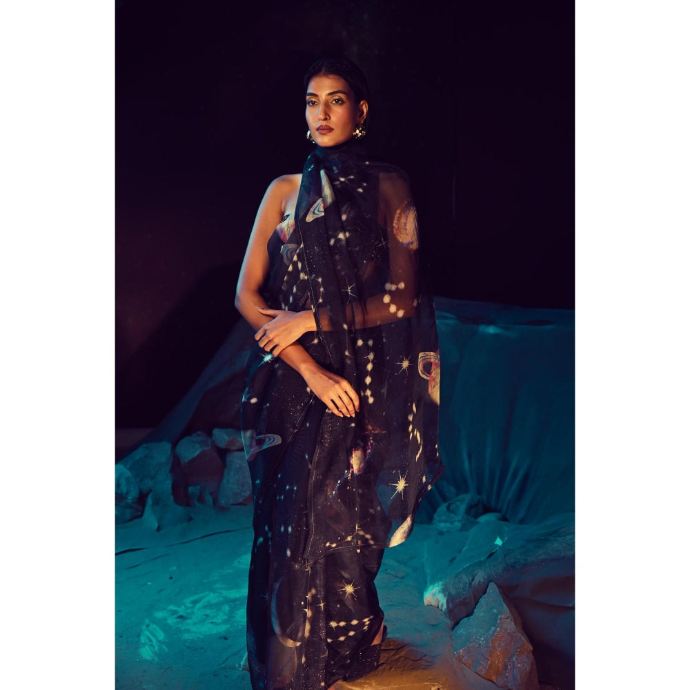 Baise Gaba Lyric Saree with Unstitched Blouse