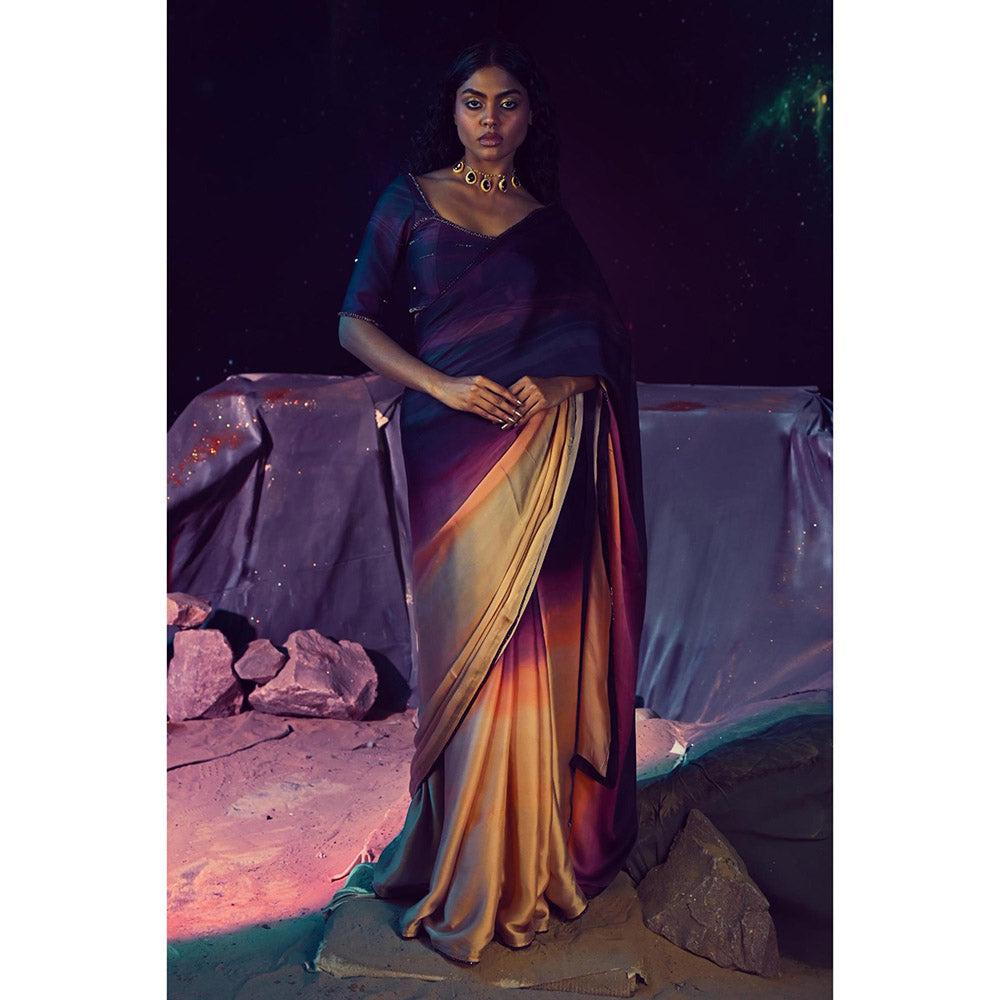Baise Gaba Kshitij Saree with Stitched Blouse