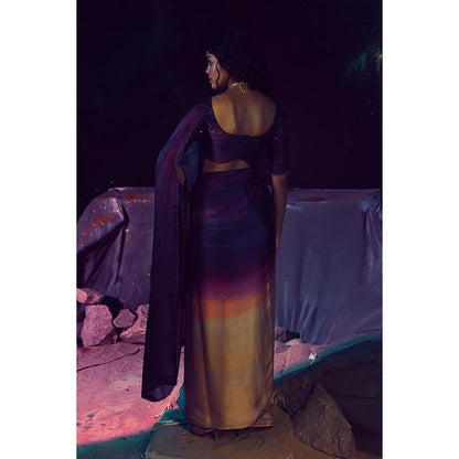 Baise Gaba Kshitij Saree with Stitched Blouse