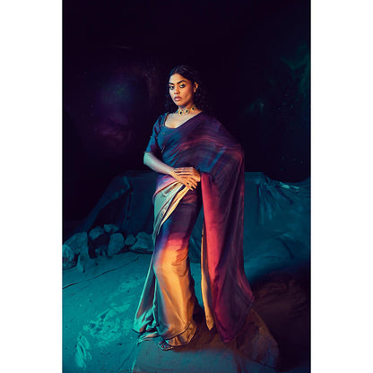 Baise Gaba Kshitij Saree with Stitched Blouse
