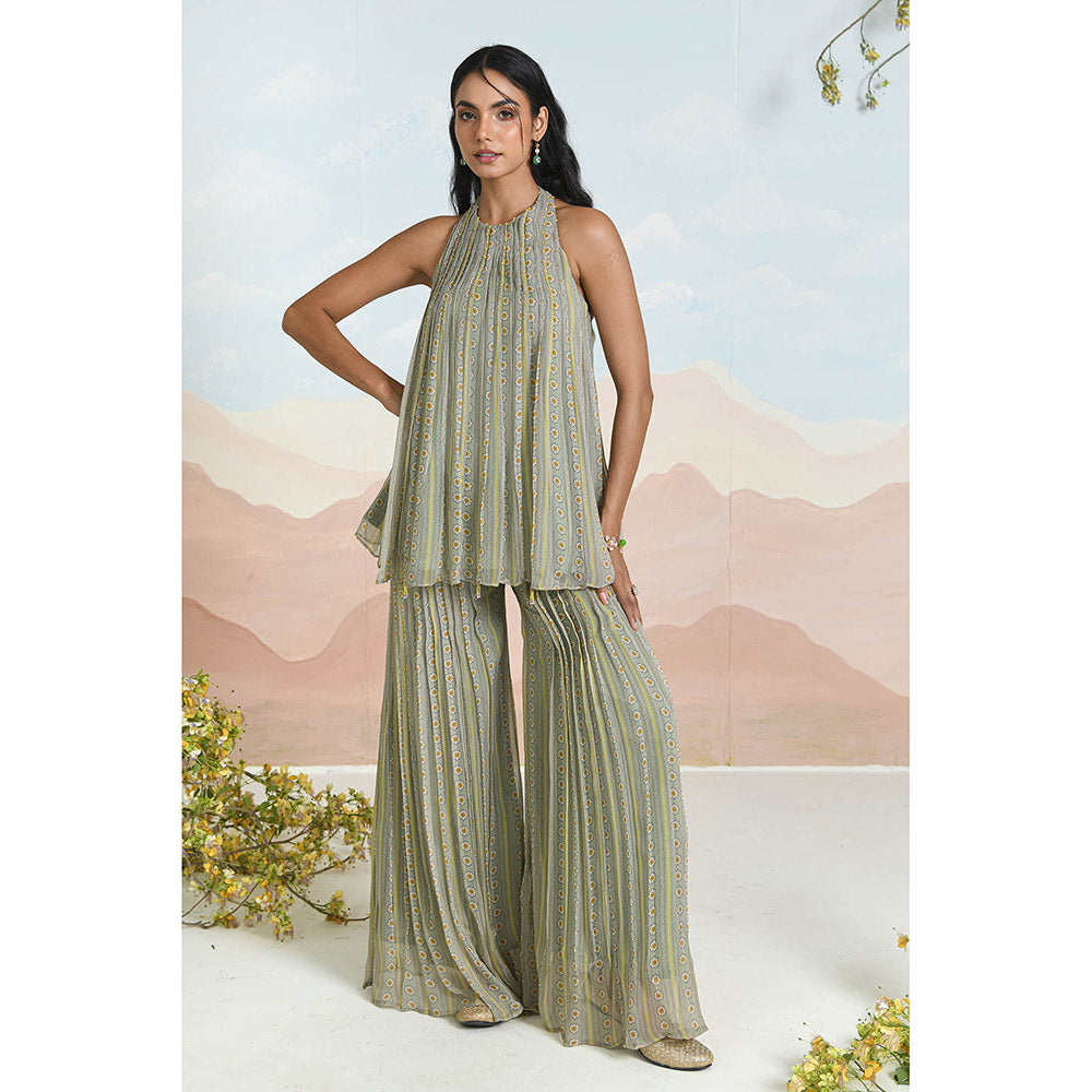 Baise Gaba Windsong Green Top with Sharara