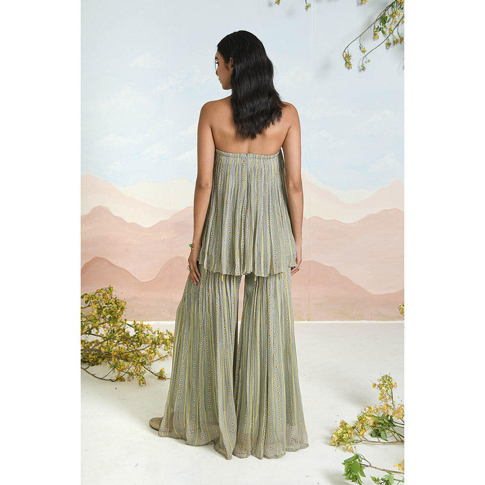 Baise Gaba Windsong Green Top with Sharara