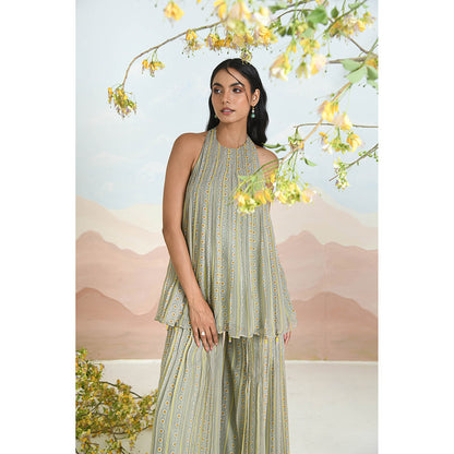 Baise Gaba Windsong Green Top with Sharara