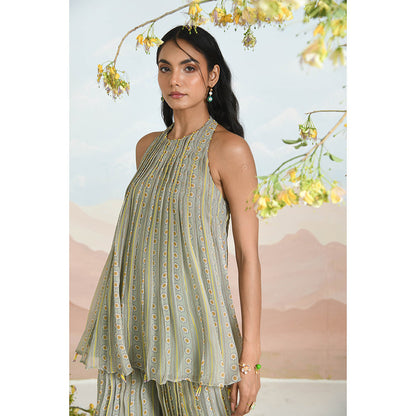 Baise Gaba Windsong Green Top with Sharara