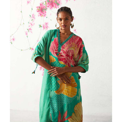 Basil Leaf Green Kurta with Salwar Pant and Inner (Set of 3)